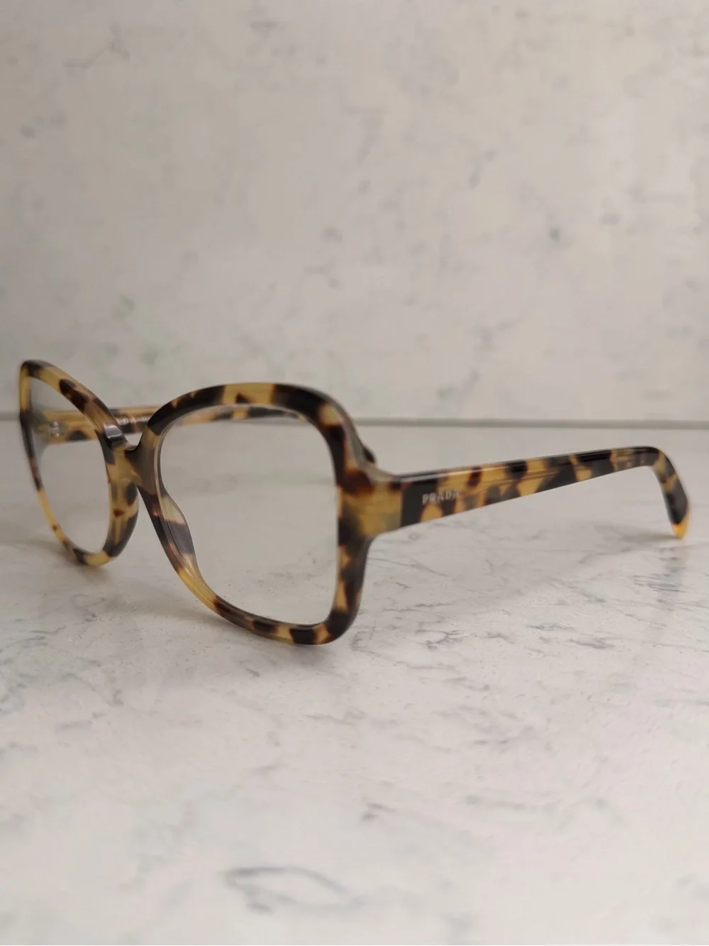 Prada Woman’s Tortoise Shell Acetate Glasses - Honey Brown & Dark Accents